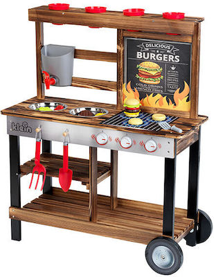 Klein Kids Kitchen Picnic BBQ made of Wood for 3+ Years Old