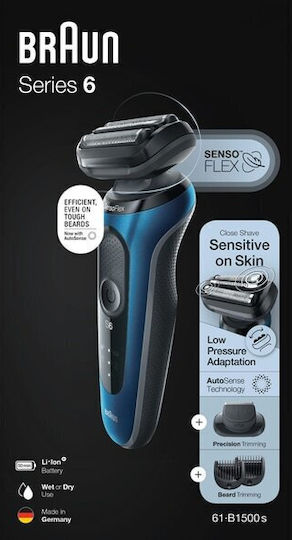 Braun Series 6 61-B1500S Foil Electric Shaver Face Rechargeable