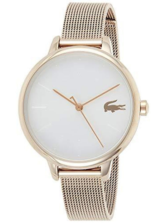 Lacoste Cannes Ceas de Damă cu Rose Gold Curea din Piele
