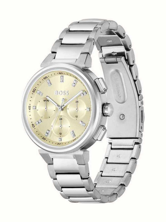 Hugo Boss One Ρολόι Μπαταρίας με Μεταλλικό Μπρασελέ Hugo Boss One Ρολόι Μπαταρίας με Μεταλλικό Μπρασελέ