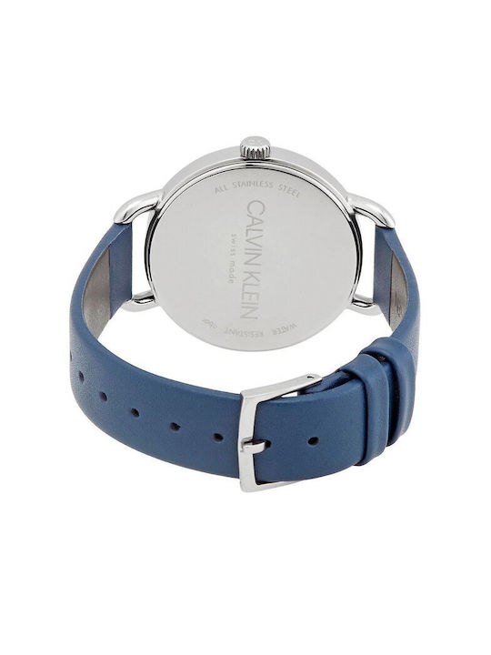 Calvin Klein Even Watch with Blue Leather Strap