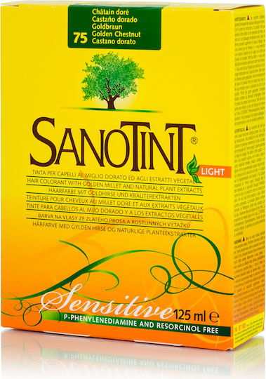 Sanotint Vopsea Ușoară De Păr Fără Amoniac 75 Castan Auriu 125ml