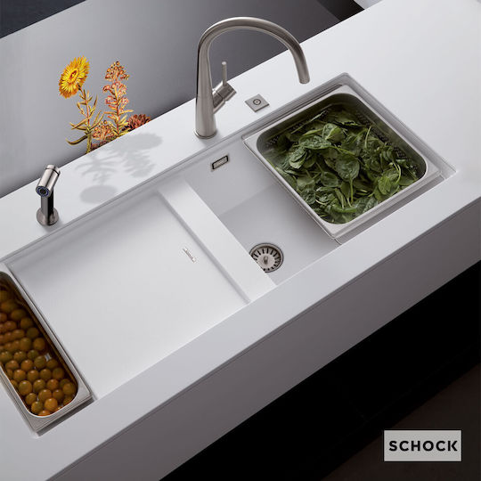 Schock Cristadur Prepstation Ένθετος Δεξιός από Συνθετικό Γρανίτη Μ114xΠ46cm