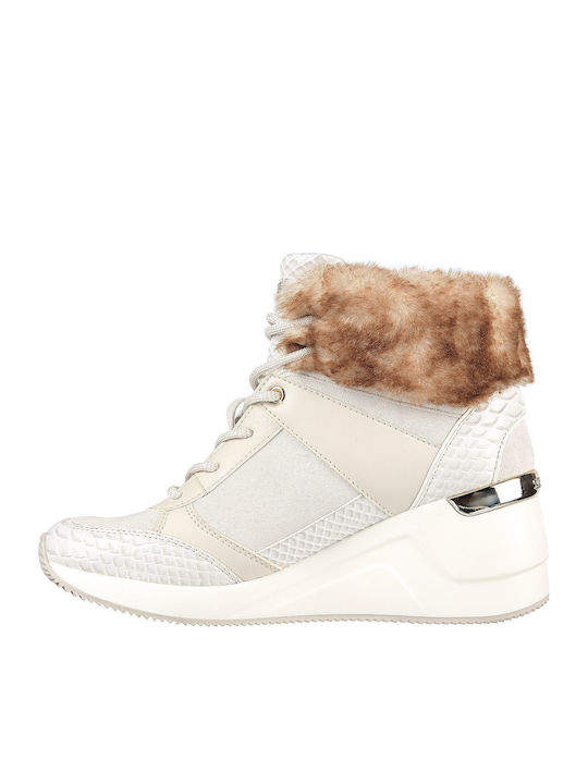 Wild Intuition Women's Ankle Boots Platform & Fur White