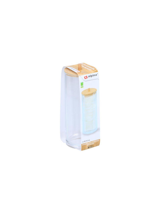 Alpina Bamboo Cotton/Swabs Case Countertop Transparent