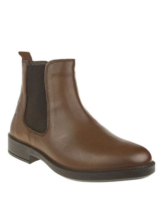 Boxer Men's Leather Chelsea Ankle Boots Tabac Brown