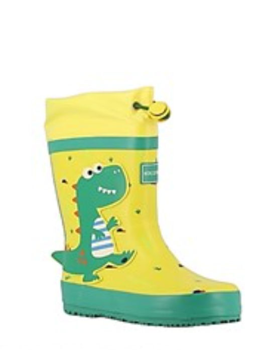 Galosh with lining Meridian B184730 dinosaur yellow green