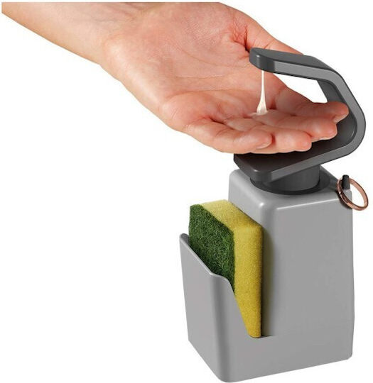 Metaltex Soap-Tex Dispenser Kitchen Ceramic with Sponge Holder Turquoise 400ml