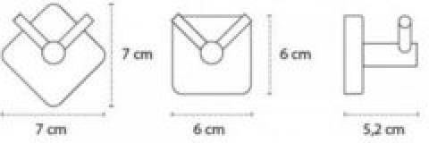 Karag Quattro Άγκιστρο Μπάνιου Διπλό με Βίδες 5.2x5.2cm Karag Quattro Άγκιστρο Μπάνιου Διπλό με Βίδες 5.2x5.2cm