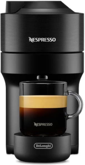 De'Longhi Vertuo Pop Pod Coffee Machine Vertuo Pressure 19bar with Milk Frother Liquorice Black