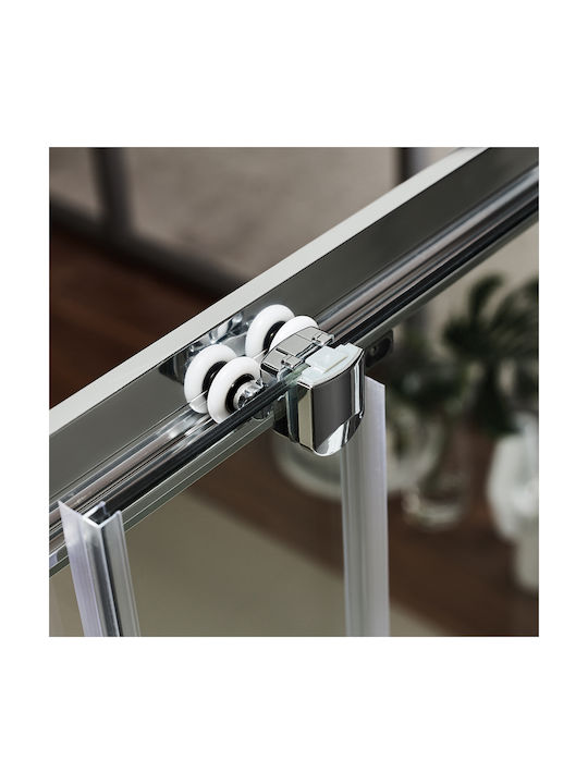 Axis Bath Slider 2+2 Διαχωριστικό Μπανιέρας με Συρόμενη Πόρτα 177-181x140cm Stripes