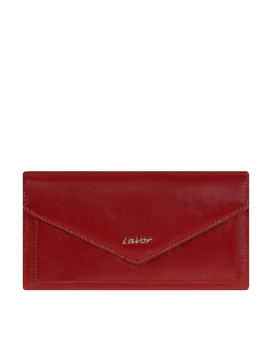 Large Leather Women's Wallet Classic with RFID Red