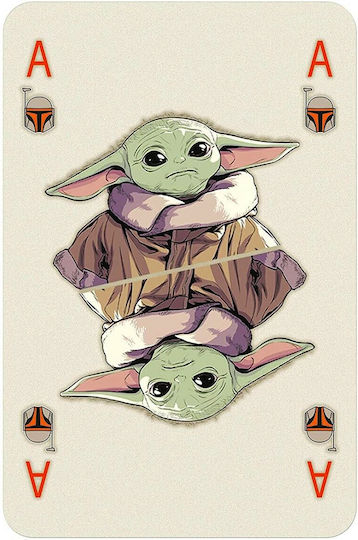 Waddingtons Baby Yoda Pachet de cărți Star Wars Plastifiată pentru Poker