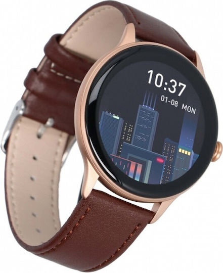 MaxCom FW48 Смартчасовник с Пулсомер (Satin Gold)