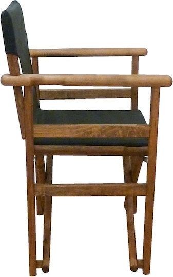 Director's Chair Wooden Torino Wulnat / Black 59x51x85cm