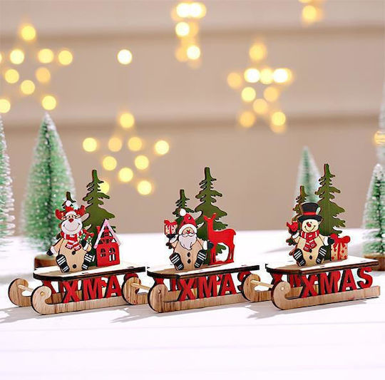Next Christmas Wooden Figure Sleigh 11x11x5.5cm Cocktail (Μiscellaneous Designs/Colors)