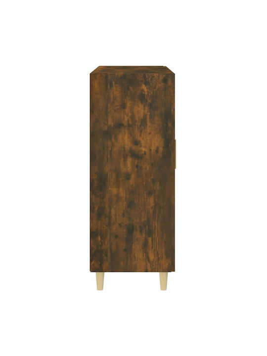 vidaXL Wohnzimmer Vitrine aus Spanplatte mit Verglasung Braune 69.5x34x90cm