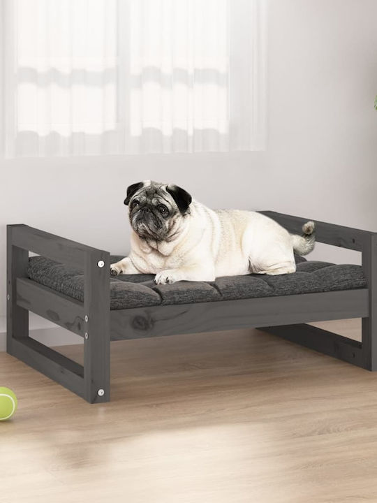 vidaXL Elevated Dog Bed Gray 65.5x50.5cm.