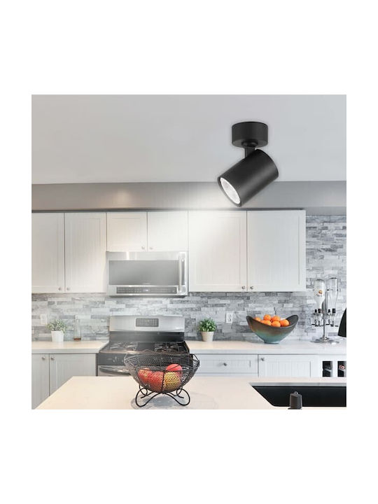 Eurolamp Single Spot with Socket GU10 in Black Color