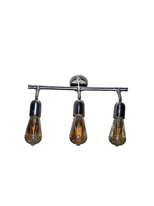 DITS Lighting Dits Lighting Τριπλό Σποτ με Ντουί E27 σε Μπρούτζινο Χρώμα