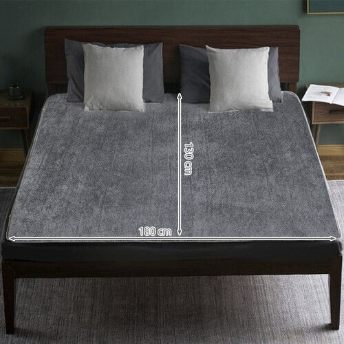 AT0010962 Semi Double Electric Blanket with Timer Gray 85W 130x180cm