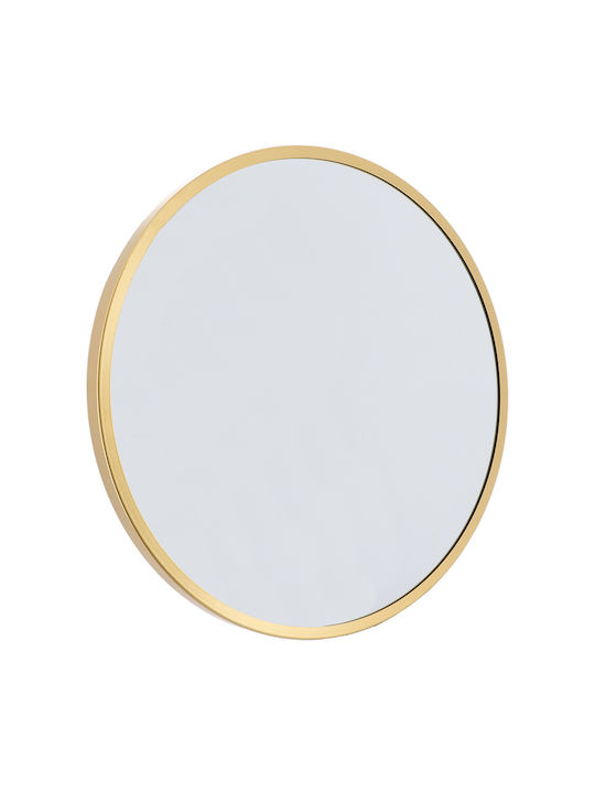 Aria Trade 8560195 Round Bathroom Mirror made of Solid Wood 38x38cm Bamboo