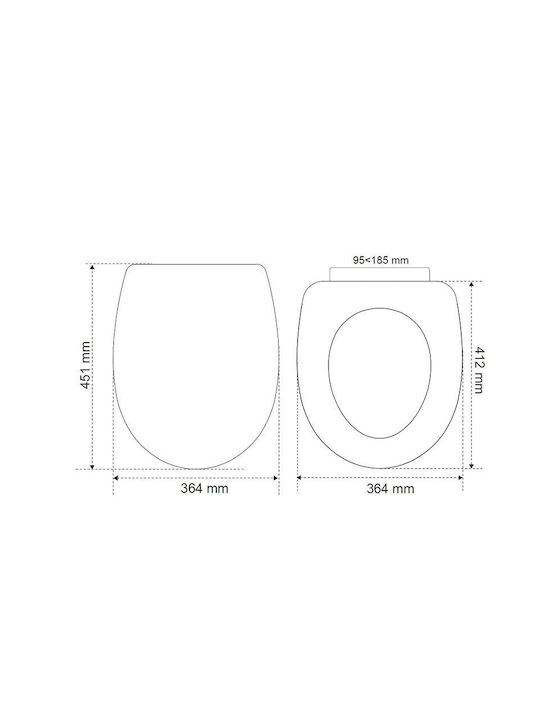 Wirquin Plastic Soft Close Toilet Seat Coral 16441 45cm