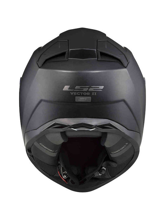 LS2 FF811 Vector II Solid Matt Black Κράνος Μηχανής Full Face 1500gr με Pinlock