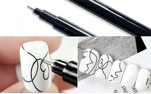 Semi-permanent Graffiti Manicure Pen Painting Colors for Nails in Black Color 1pcs