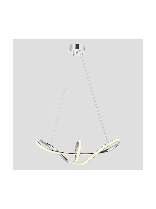 Eurolamp Pendant Light LED Suspension with Natural White Light Silver