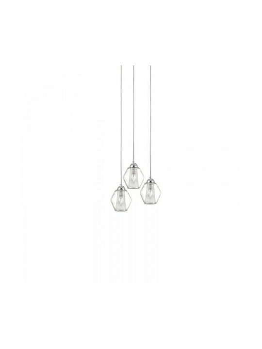 Luma Pendant Light Three-Light for Socket E14, E.14 Transparent