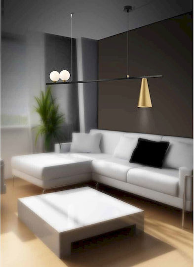 Luma Pendant Light Black 120x120cm