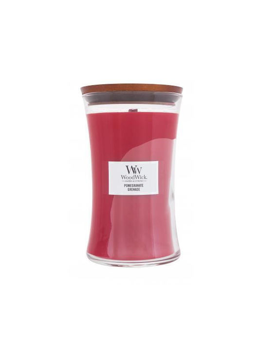 WoodWick Scented Candle Jar with Scent Pomegranate Red 610gr 1pcs