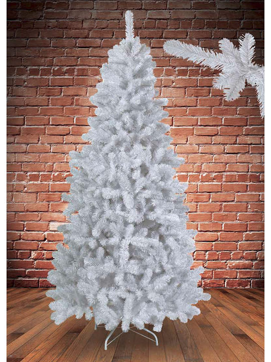 Paradise Christmas White Tree with Metallic Base and Built in Branches H120cm