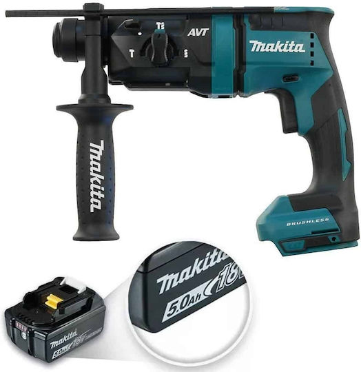 Makita Impact Demolition Hammer Battery Brushless 18V 2x5Ah with Chuck SDS Plus