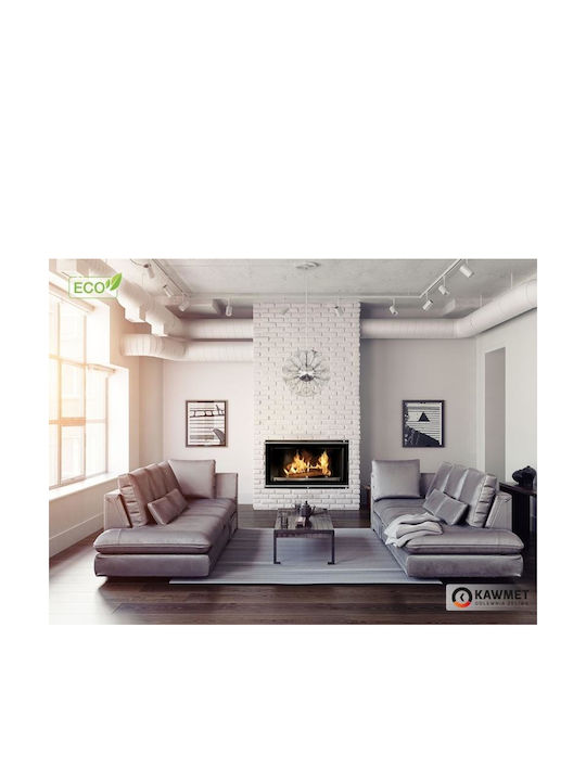 Kawmet W16 Eco Ενεργειακό Τζάκι Ξύλου 16.3kW Ίσιο με Ανοιγόμενη Πόρτα