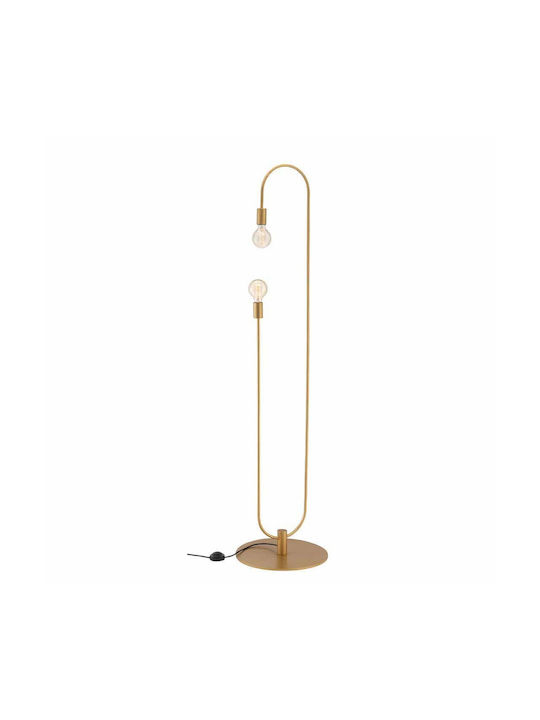 Luma Floor Lamp H170xW40cm. with Socket for Bulb E27 Gold