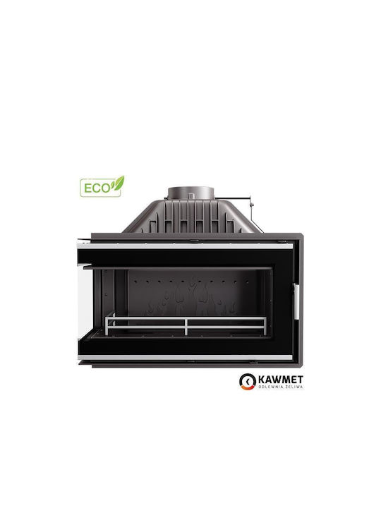 Kawmet W16 LB Eco Ενεργειακό Τζάκι Ξύλου 13.5kW Αριστερή Γωνία με Ανοιγόμενη Πόρτα