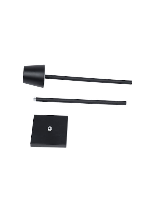 GloboStar Nega Outdoor Floor Lamp LED 2.2W With Warm White Light IP44 Black