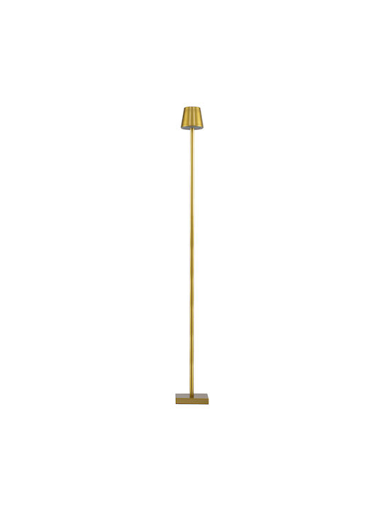 GloboStar Nega Outdoor Floor Lamp LED for Outdoor Space 2.2W with Warm White Light IP44 Gold