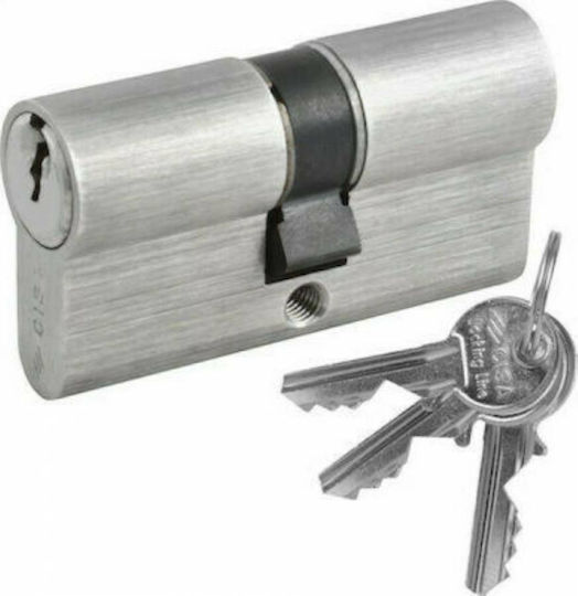 Cisa Lock Cylinder Security 08010.11 70mm (27-43) with 3 Keys Silver