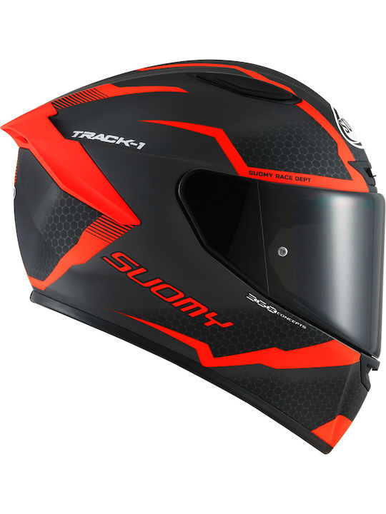 Suomy Track-1 Design 07 Reaction Anthracite/Red Κράνος Μηχανής Full Face ECE 22.06