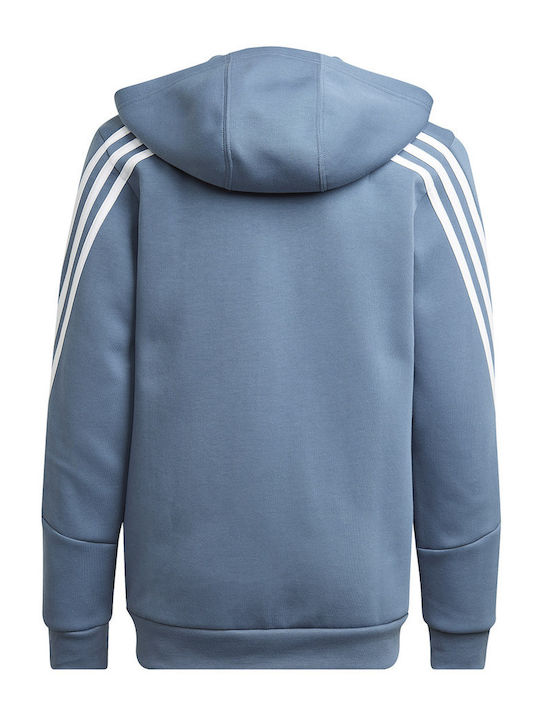 adidas Παιδική Ζακέτα Future Icons 3 Stripes Μπλε