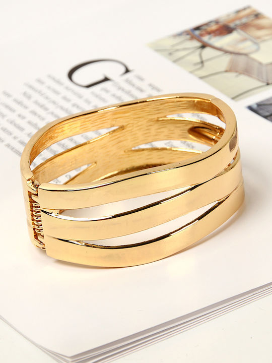 Women's CUFF Bracelet, made of gold plated brass alloy