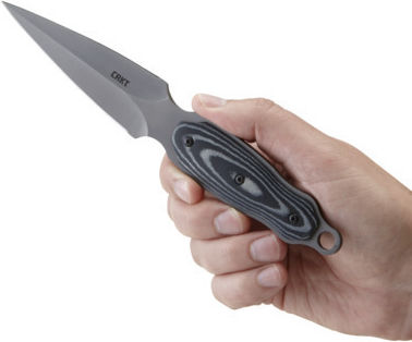 Columbia River Knives Cuțit Shrill Negru/Gri în Husă Din Piele