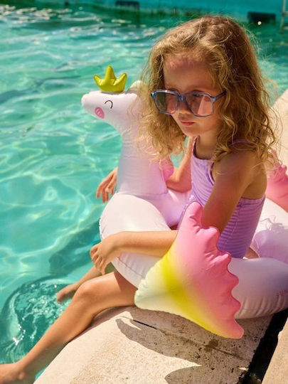 Sunnylife Inel de Înot pentru Copii Unicorn cu Diametru 60cm. pentru 3-6 Ani Alb S2LKIDUN
