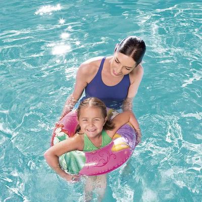 Bestway Disney Princess Kids' Swim Ring with Diameter 56cm. for 3-6 Years Old Pink Disney Princess