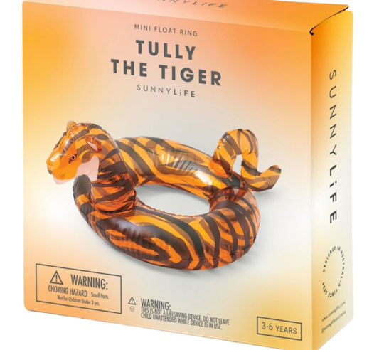 Sunnylife Mini Tully Tiger Παιδικό Σωσίβιο Κουλούρα Πορτοκαλί