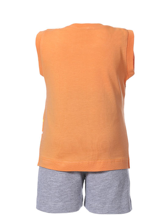 Matoufrance Kinder Set mit Shorts Sommer 2Stück Orange