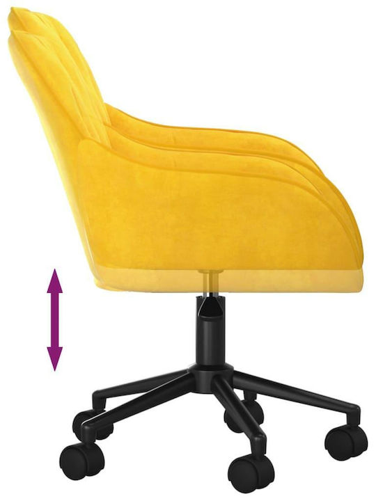 Stuhl Büro mit Armen Gelb vidaXL